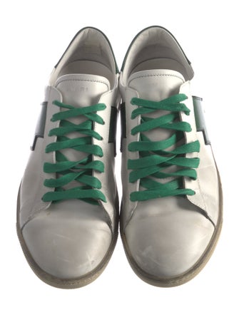 Amiri Leather Colorblock Pattern Sneakers