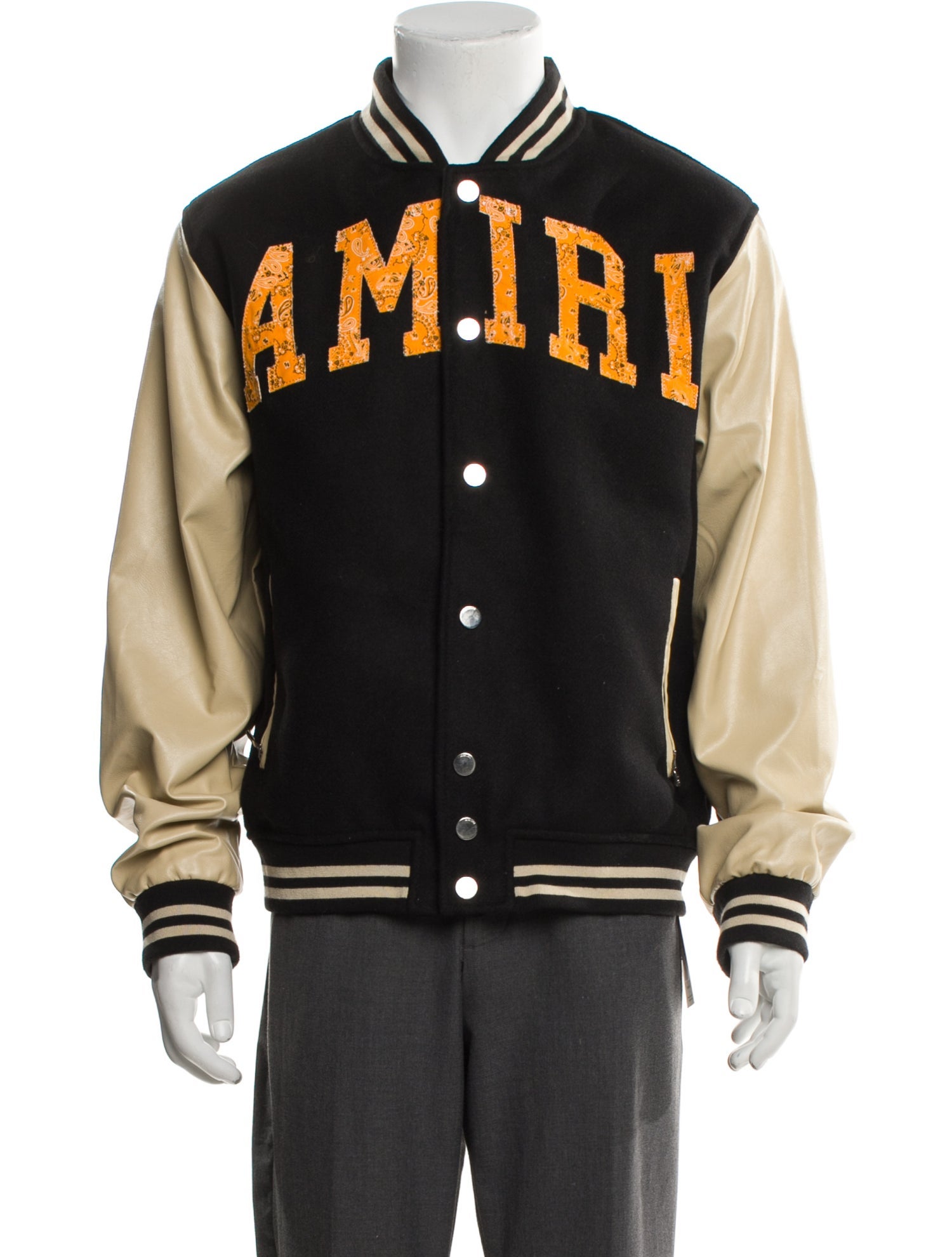 Amiri Colorblock Pattern Varsity Jacket