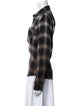 Amiri Plaid Print Long Sleeve Button-Up Top