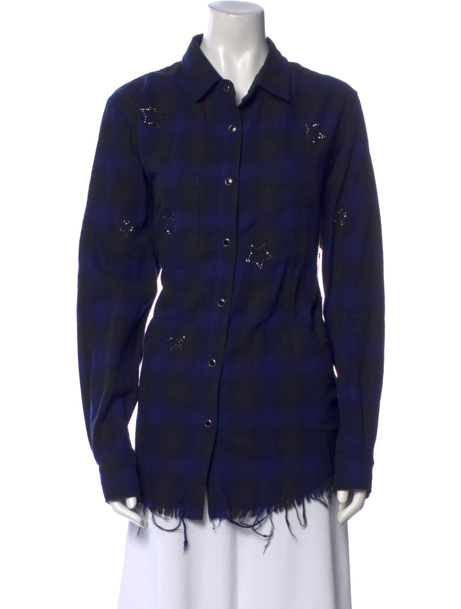 Amiri Long Sleeve Button-Up Top