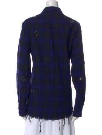 Amiri Long Sleeve Button-Up Top