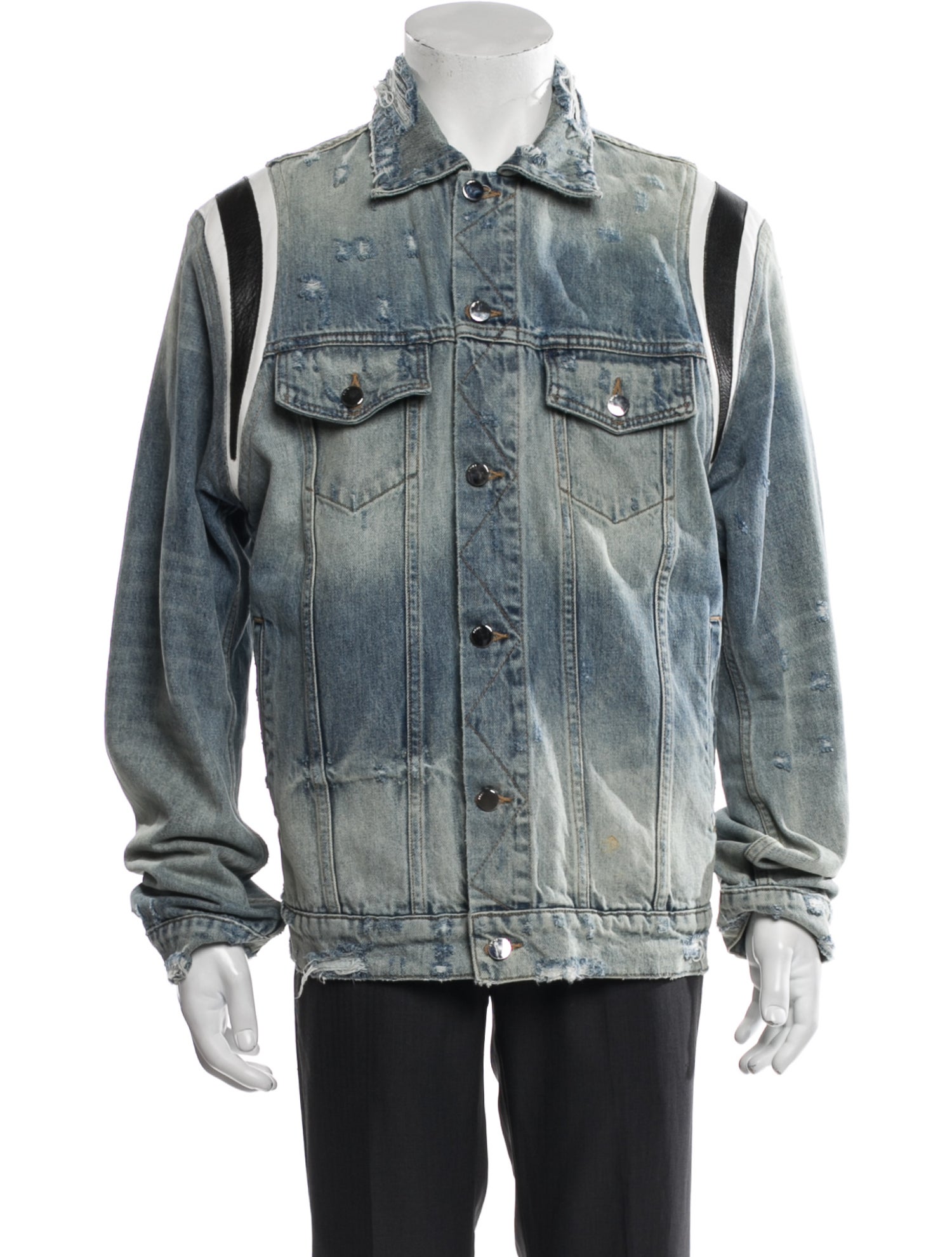 Amiri Colorblock Pattern Denim Jacket