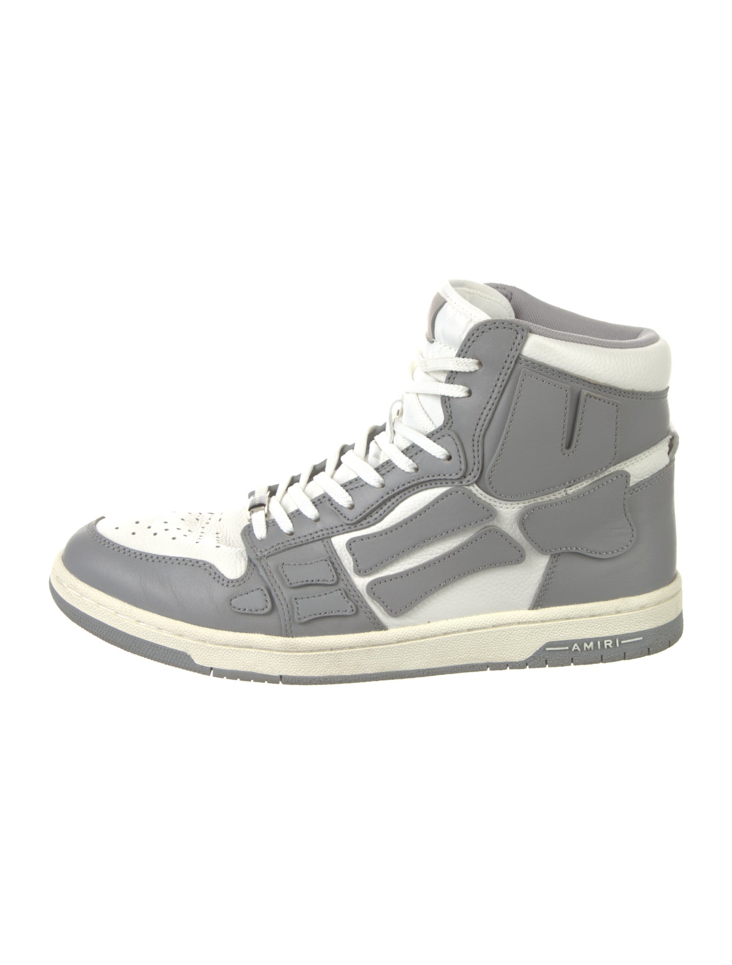 Amiri Leather Colorblock Pattern Sneakers