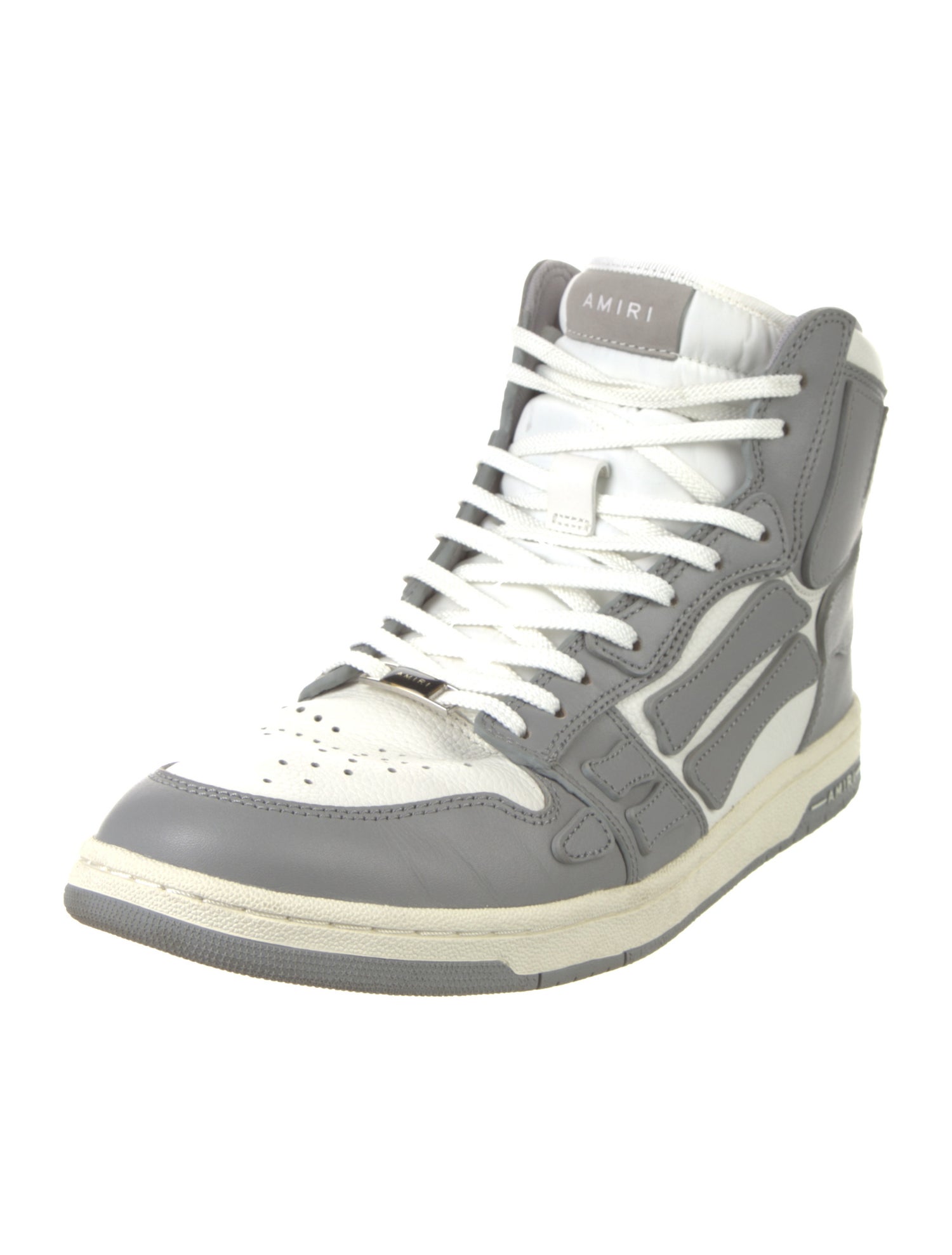 Amiri Leather Colorblock Pattern Sneakers