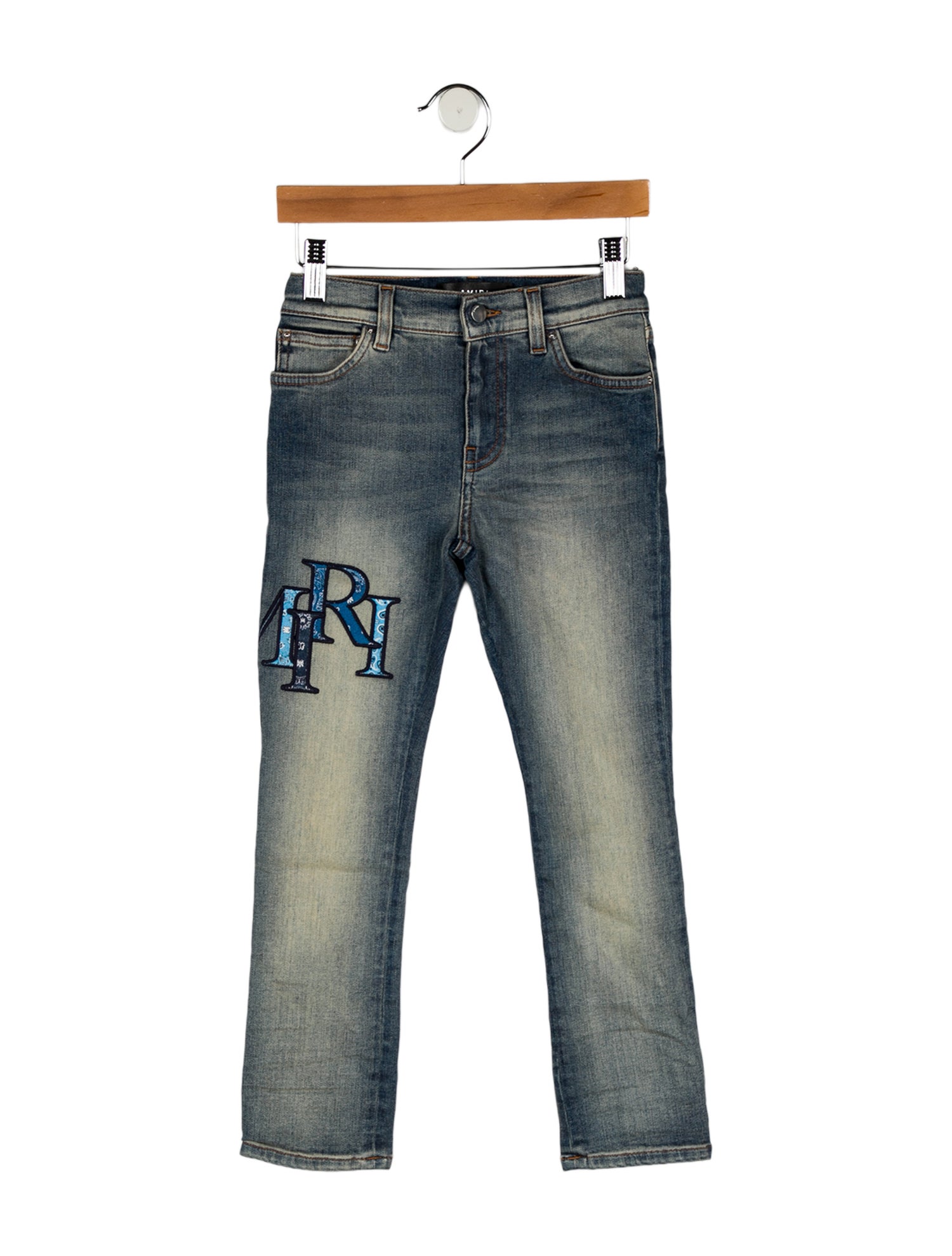 Amiri Boys' Embroidered Logo Jeans
