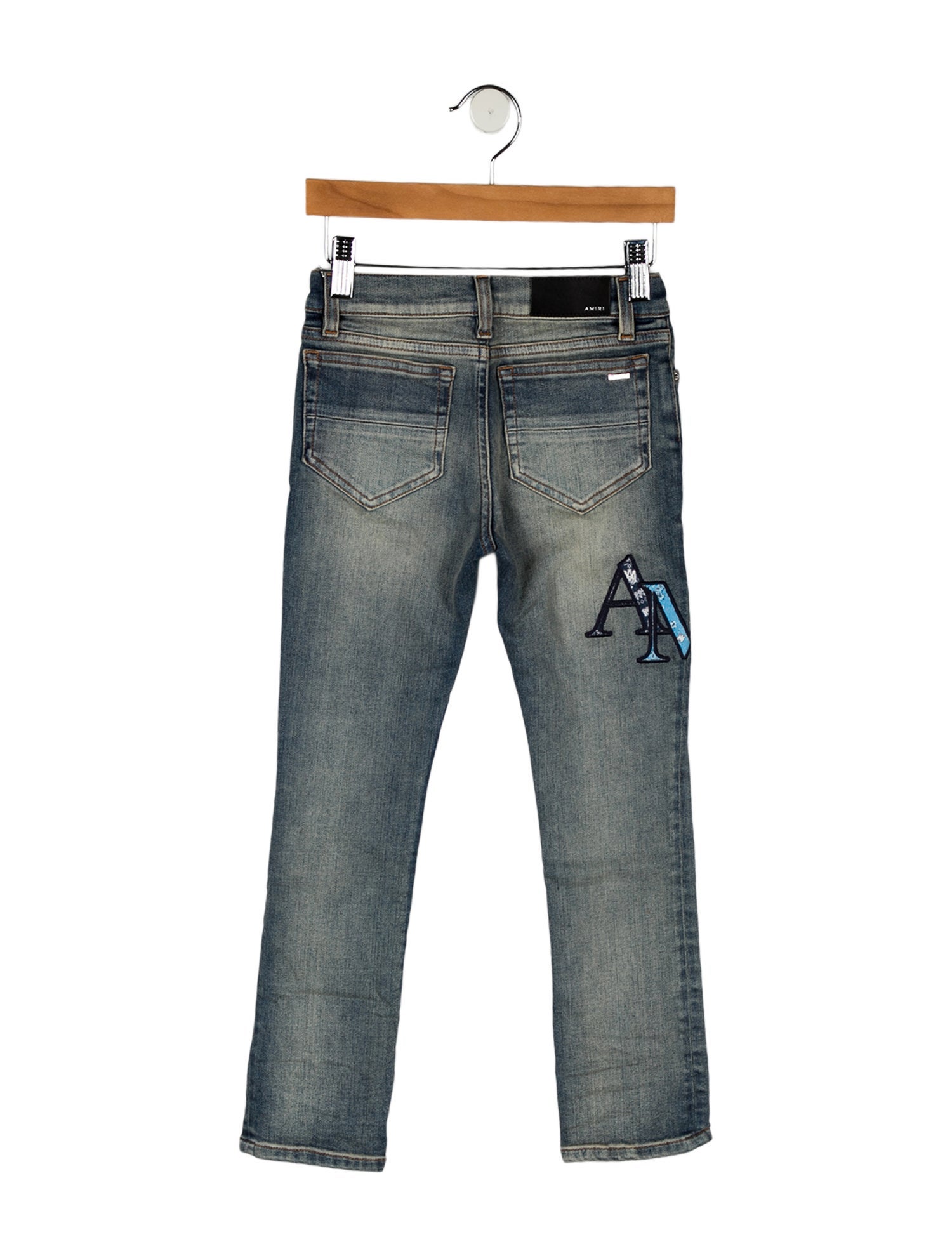 Amiri Boys' Embroidered Logo Jeans