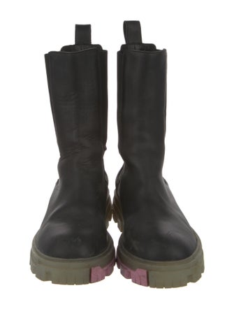 Amiri Leather Colorblock Pattern Chelsea Boots