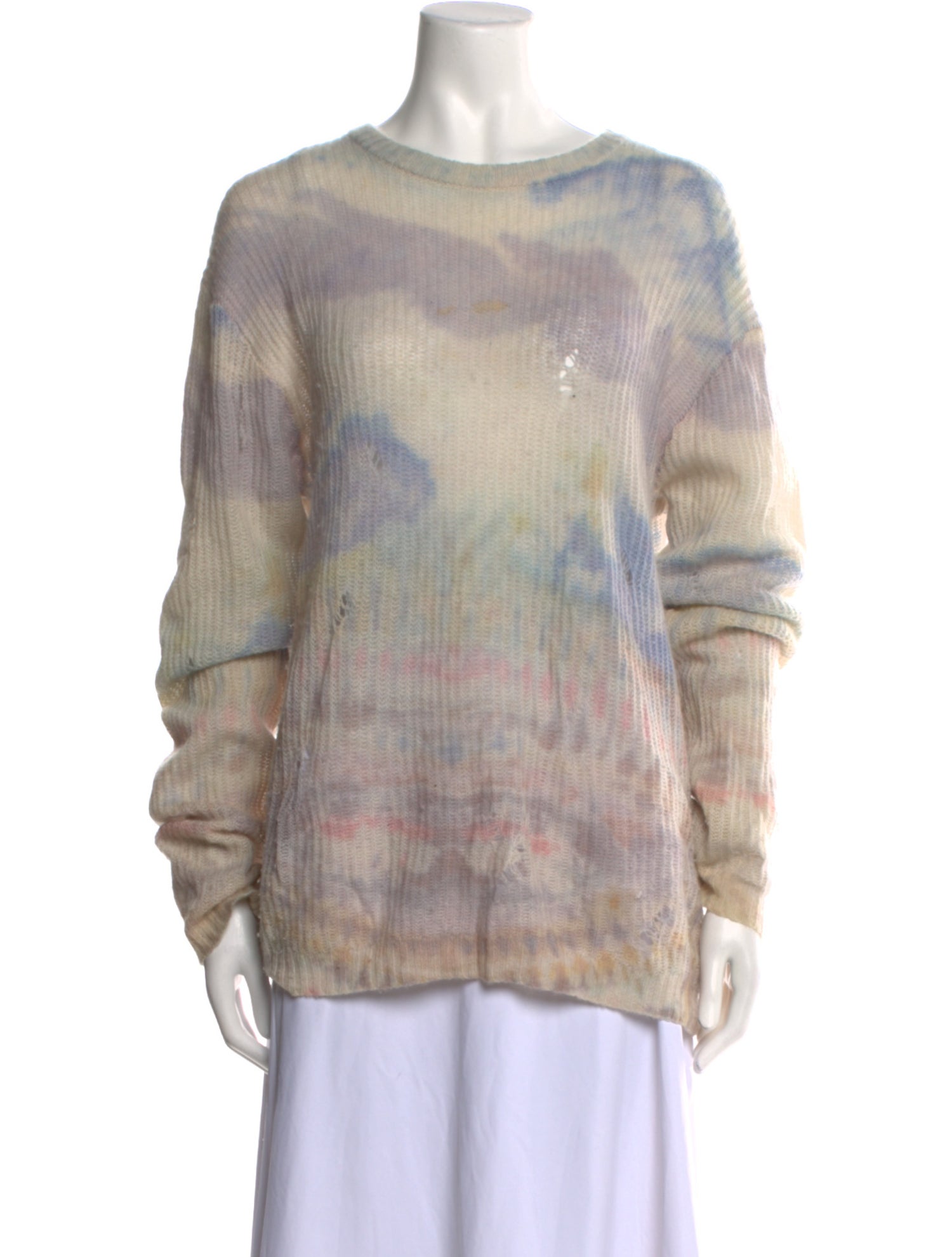 Amiri Cashmere Tie-Dye Print Sweater