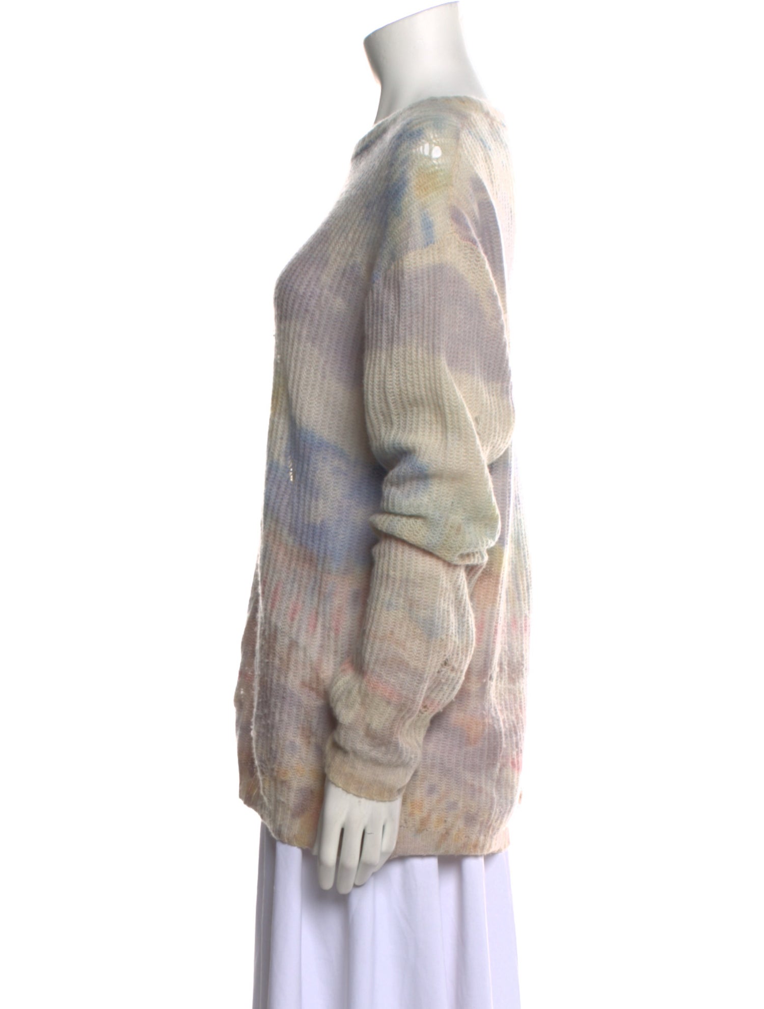 Amiri Cashmere Tie-Dye Print Sweater