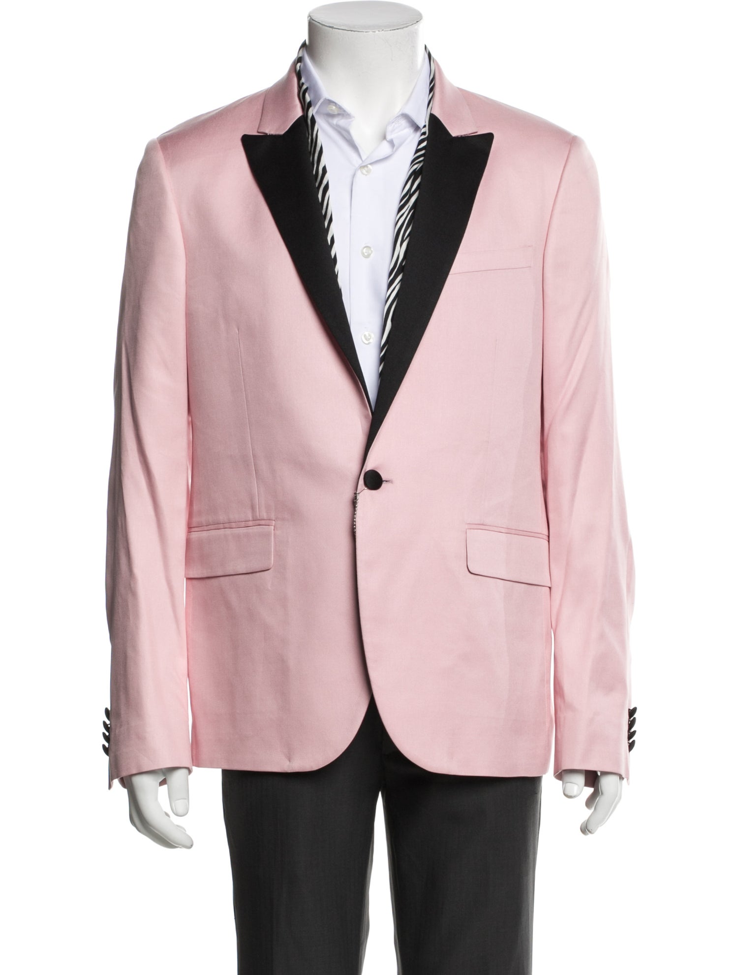 Amiri Silk Colorblock Pattern Blazer