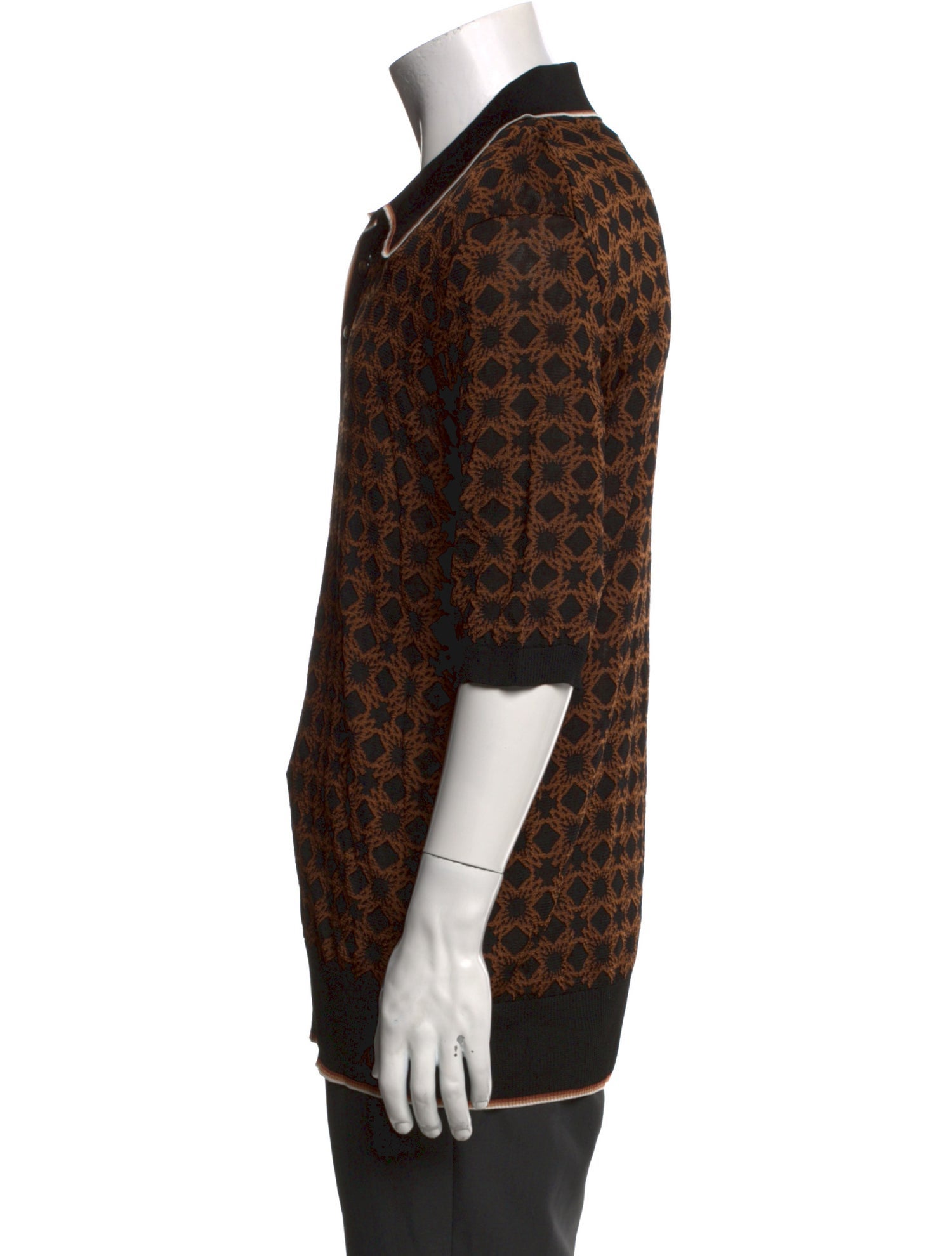 Amiri Printed V-Neck Polo Shirt w/ Tags