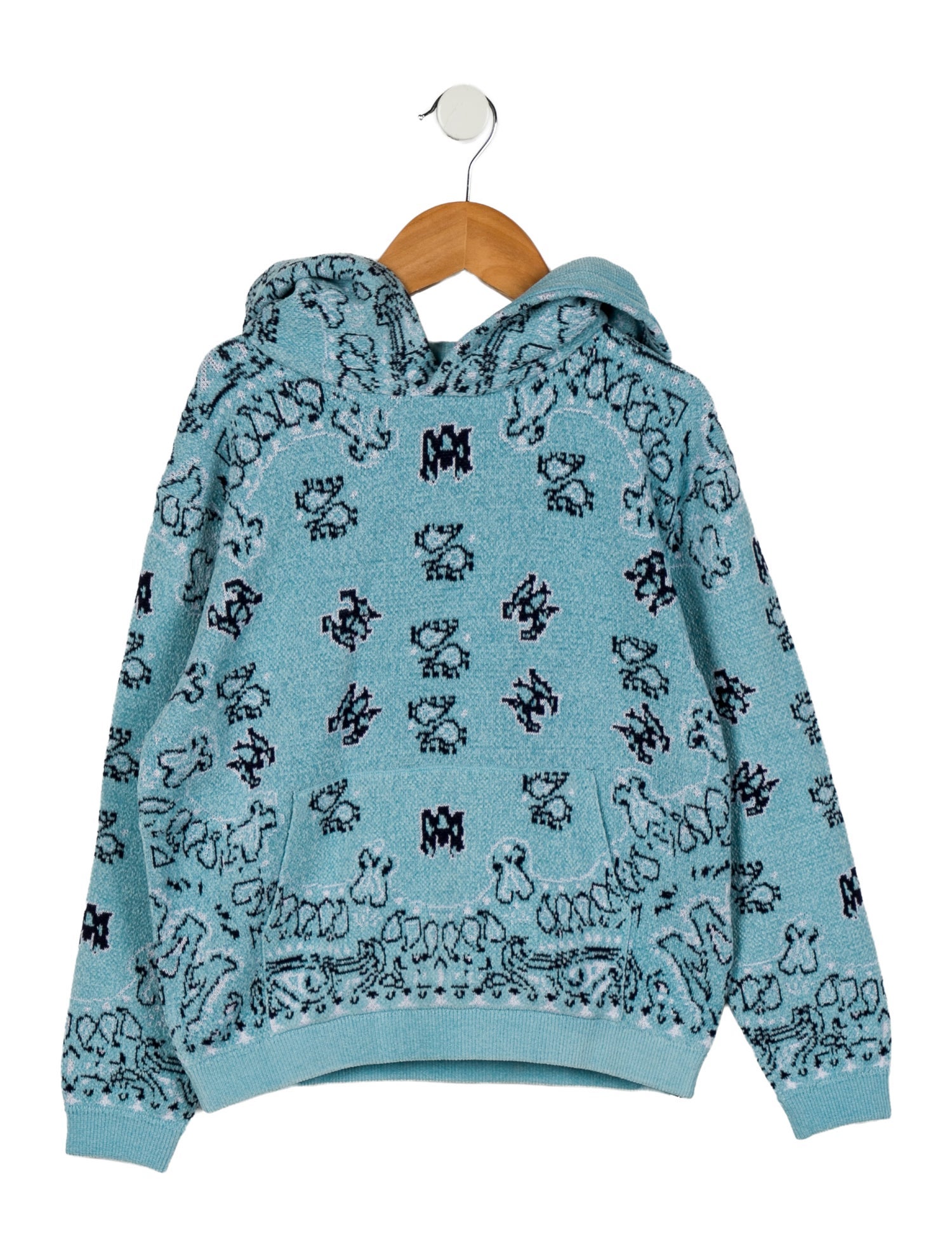 Amiri Boys' 2-6Y Blue Pattern Printed Hoodie