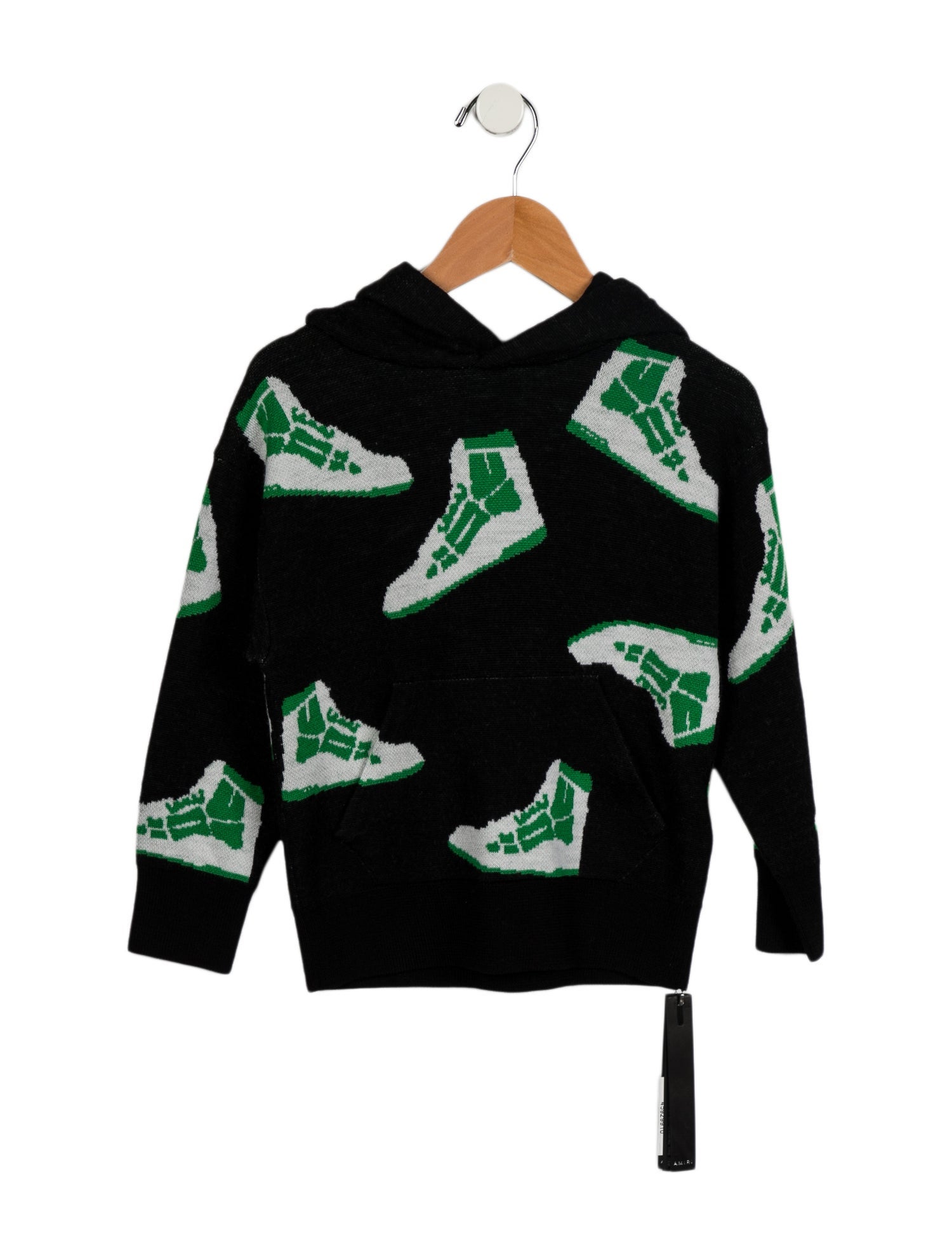 Amiri Kids' Black Pattern Printed Knit Hoodie