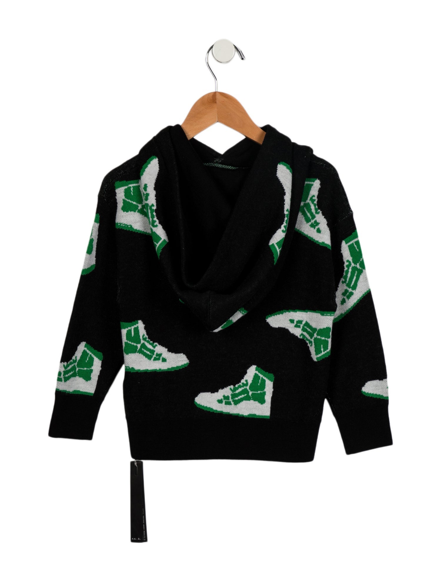 Amiri Kids' Black Pattern Printed Knit Hoodie