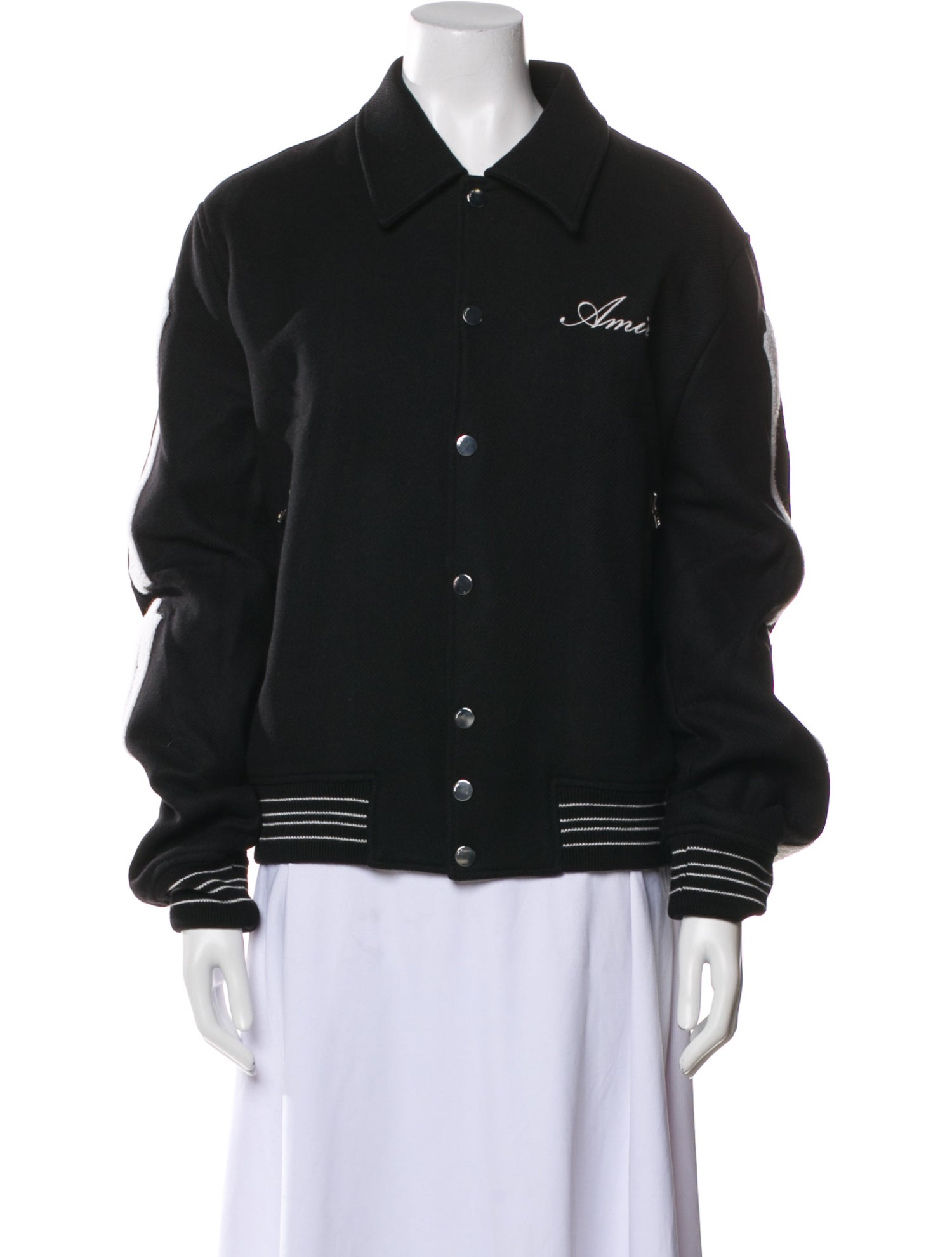 Amiri Wool Striped Varsity Jacket w/ Tags