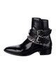 Amiri Leather Chain-Link Accents Boots