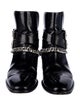 Amiri Leather Chain-Link Accents Boots