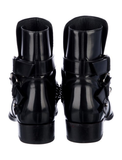 Amiri Leather Chain-Link Accents Boots