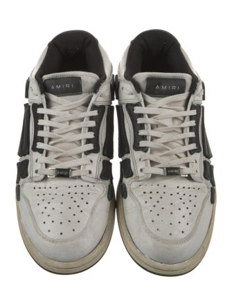 Amiri Leather Colorblock Pattern Sneakers