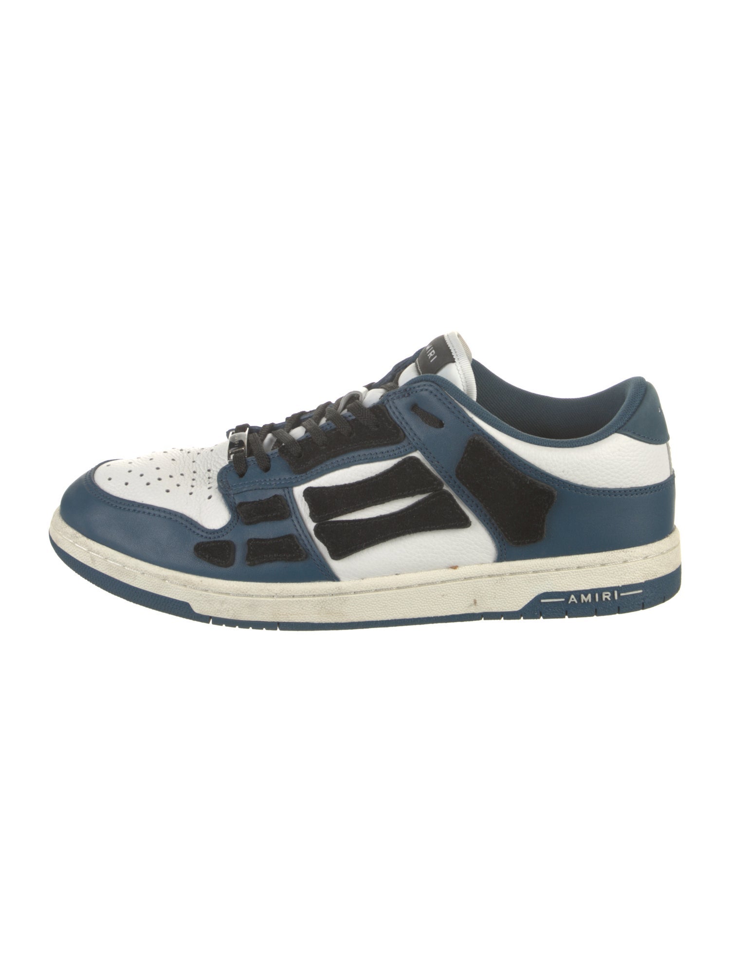 Amiri Leather Colorblock Pattern Sneakers
