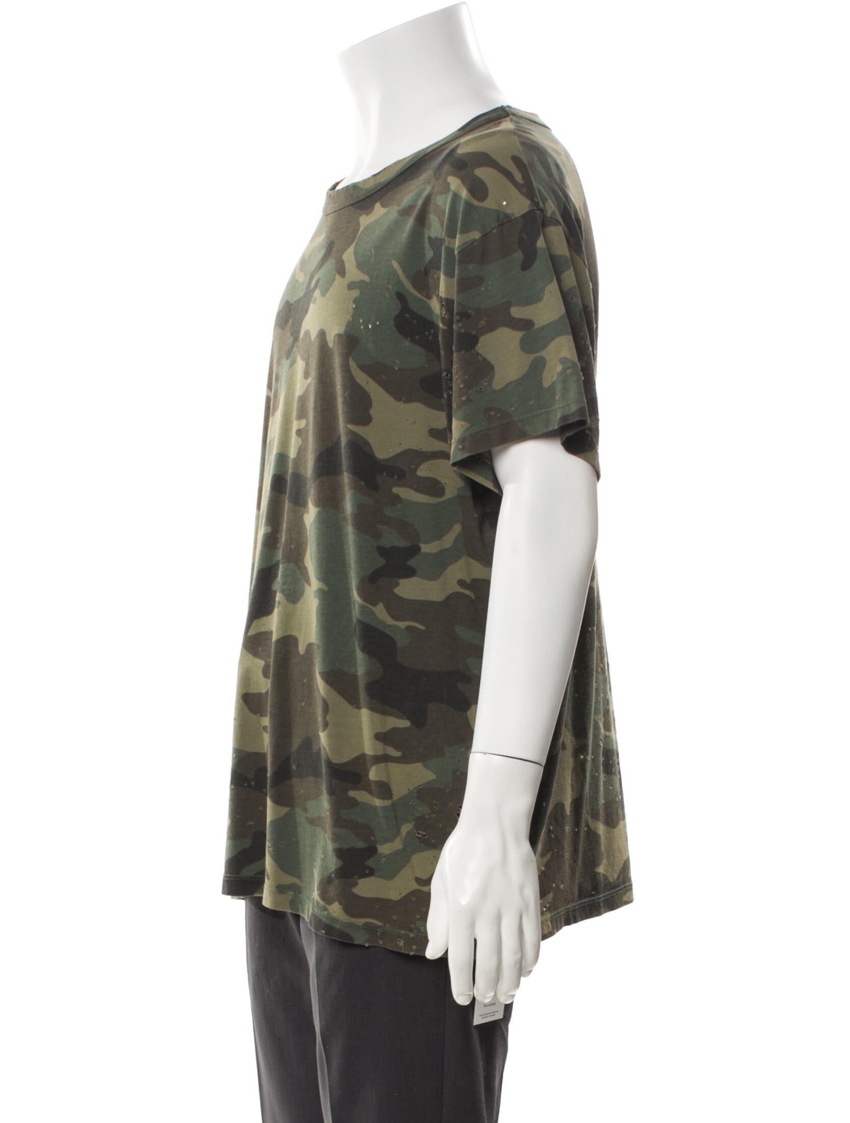 Amiri Camouflage Print Crew Neck T-Shirt