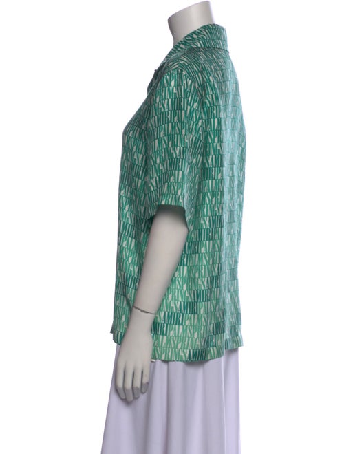 Amiri Silk Printed Button-Up Top