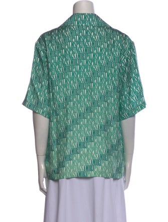 Amiri Silk Printed Button-Up Top