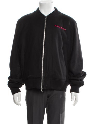 Amiri Outerwear Silk Graphic Print Bomber Jacket XXL