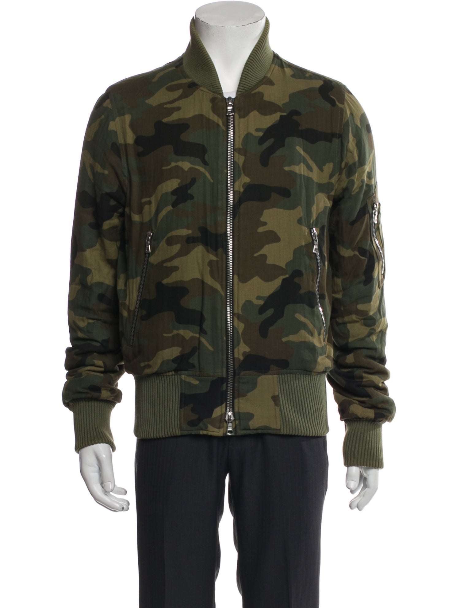 Amiri Camouflage Print Bomber Jacket