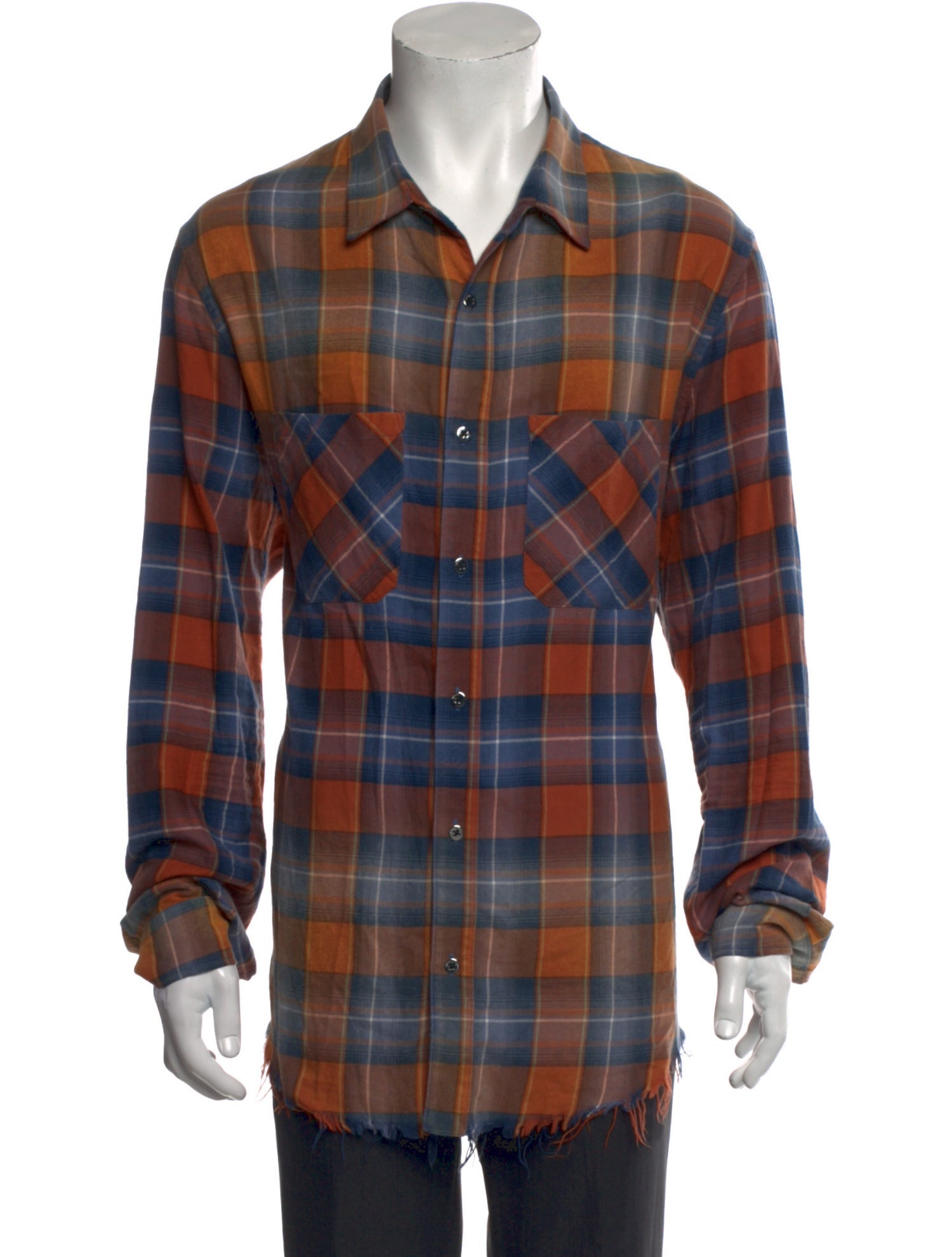 Amiri Plaid Print Long Sleeve Western Shirt
