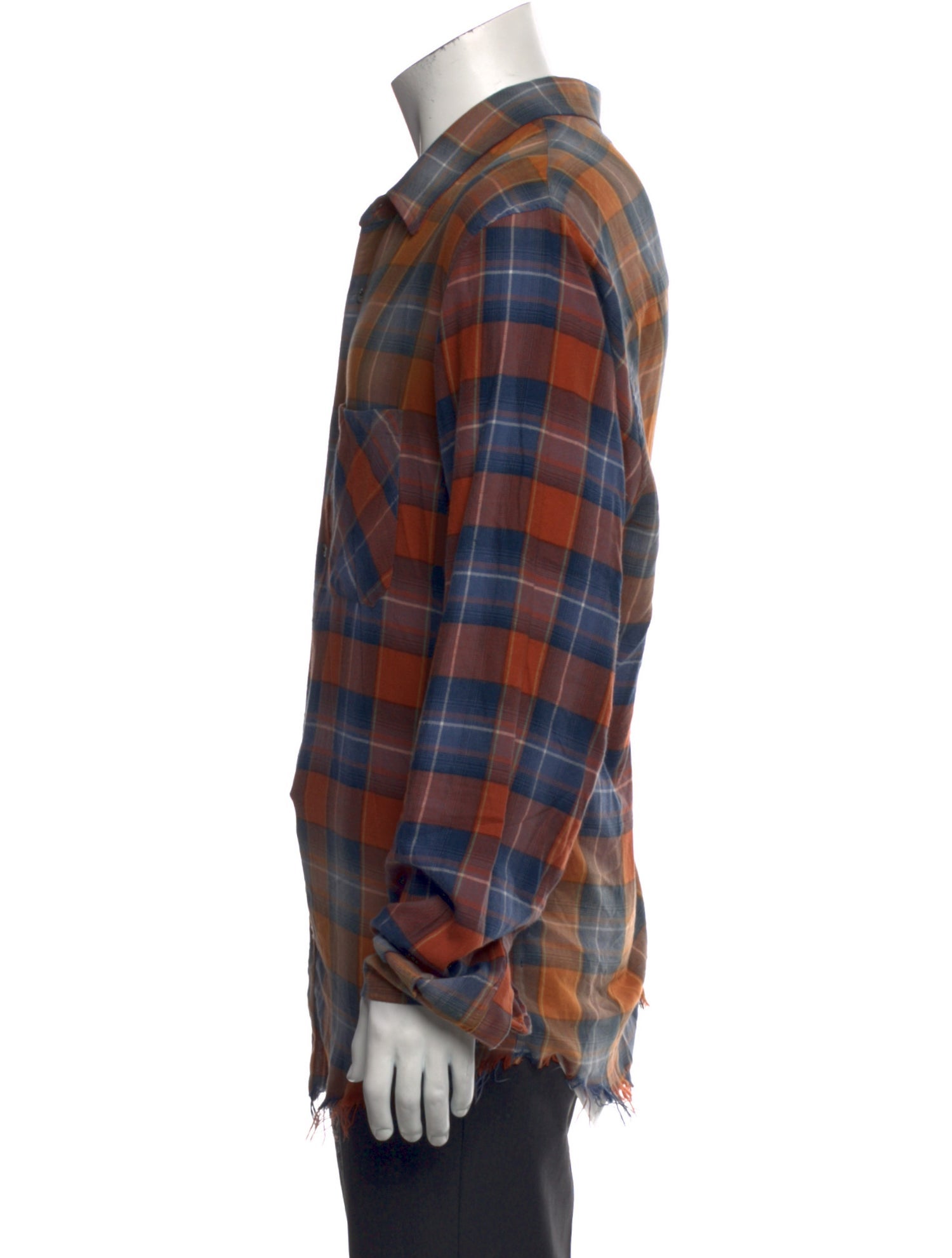 Amiri Plaid Print Long Sleeve Western Shirt
