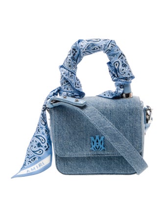 Amiri Denim Top Handle Bag Micro
