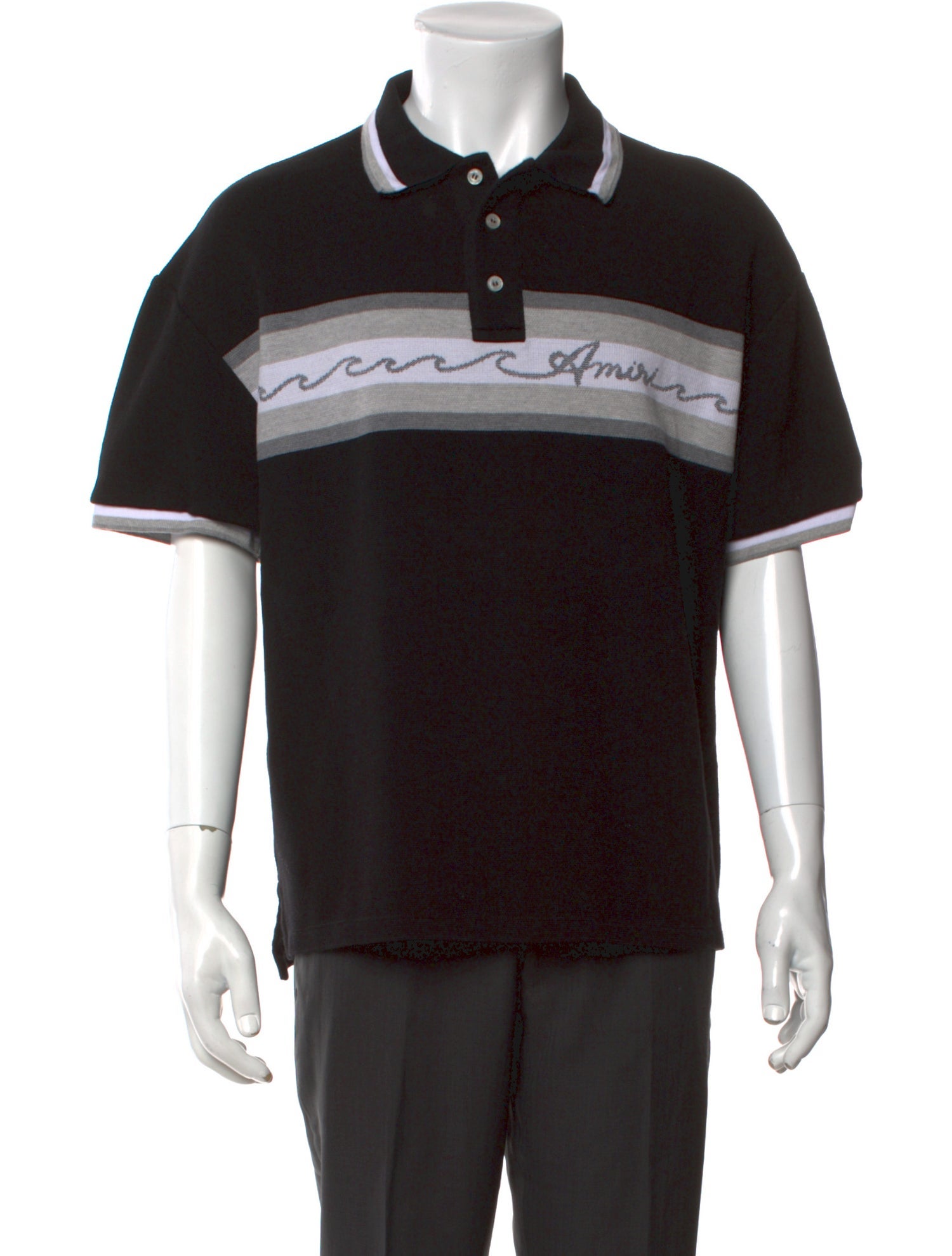 Amiri Graphic Print Collar Polo Shirt