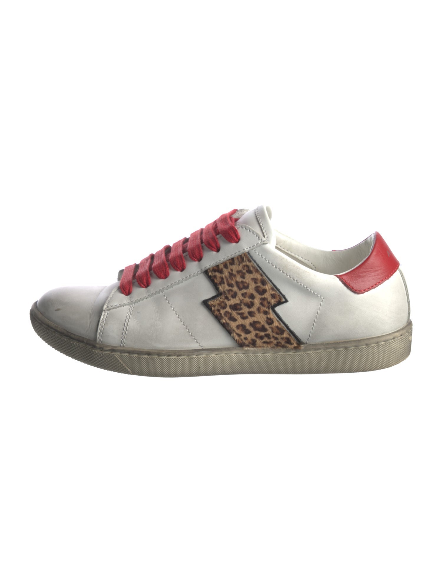 Amiri Leather Animal Print Sneakers