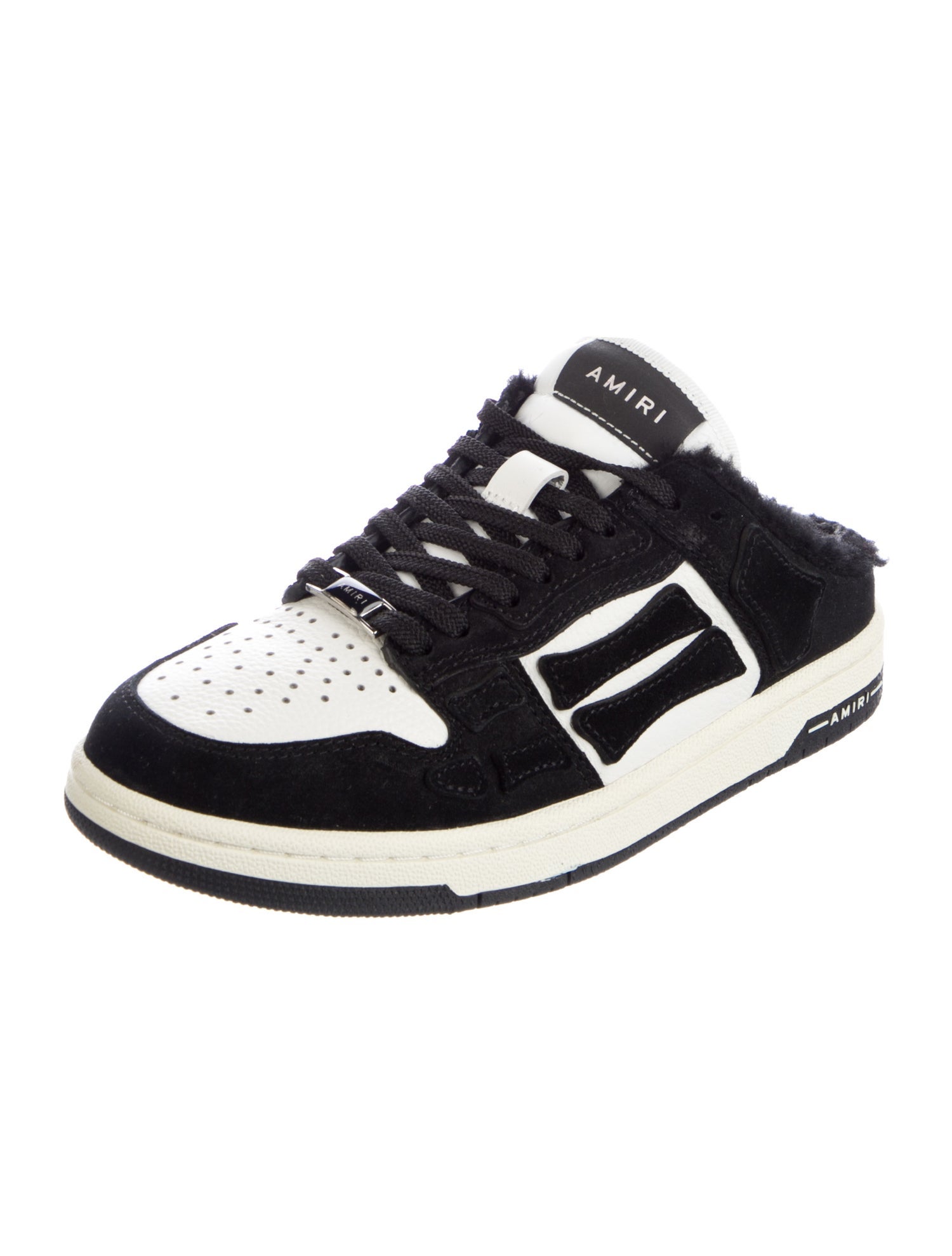 Amiri Suede Faux Fur Trim Sneakers