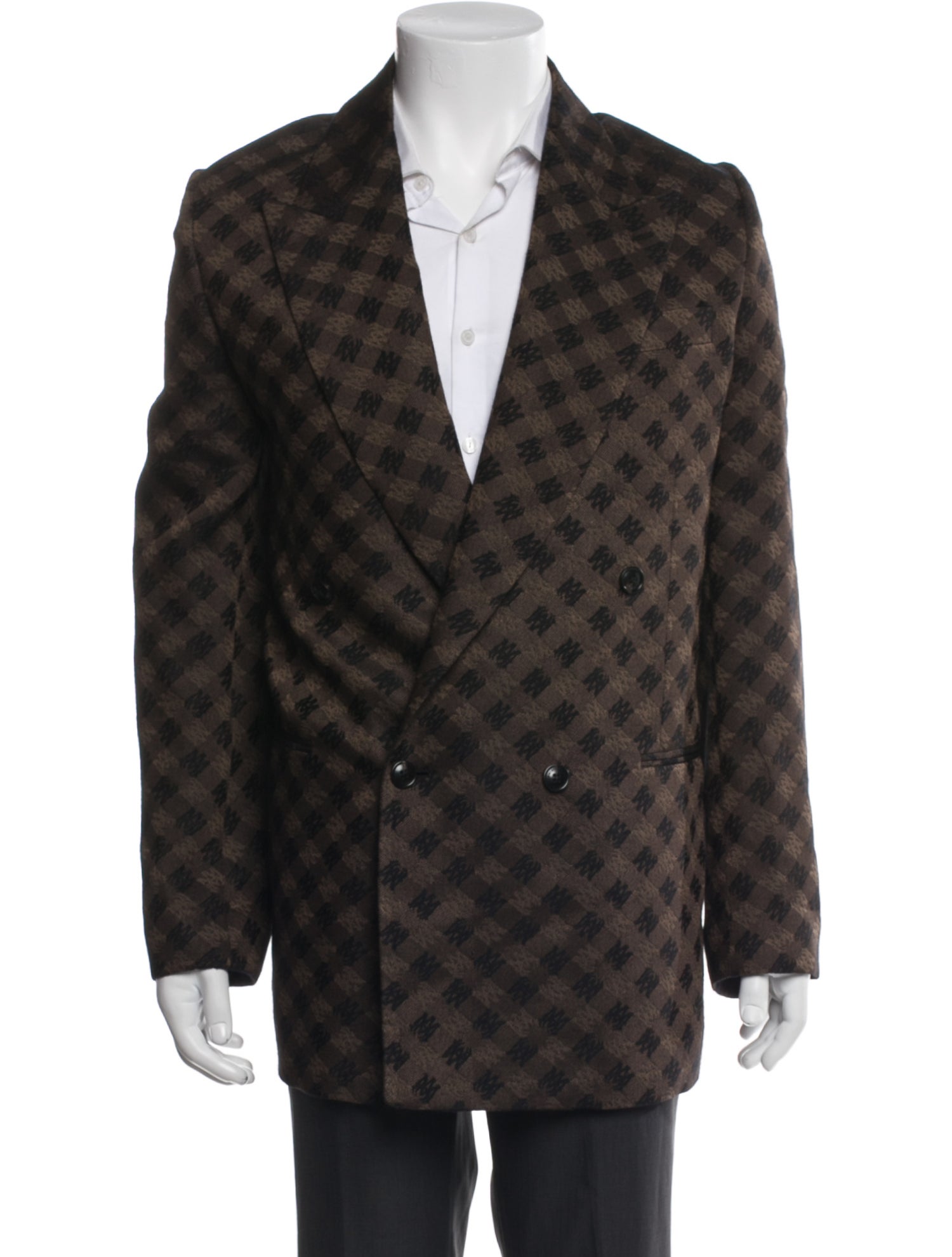 Amiri Plaid Print Blazer