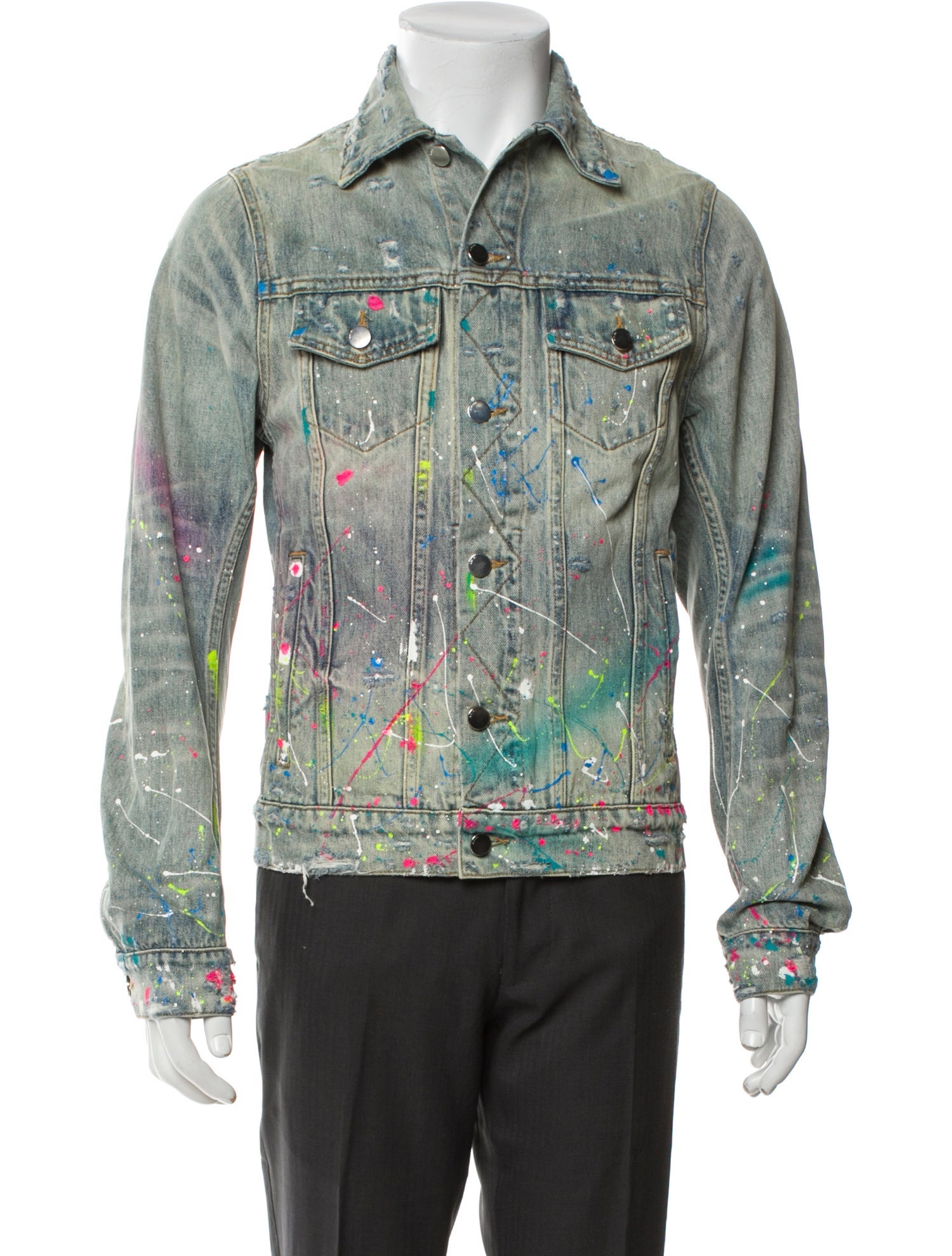 Amiri Graphic Print Denim Jacket