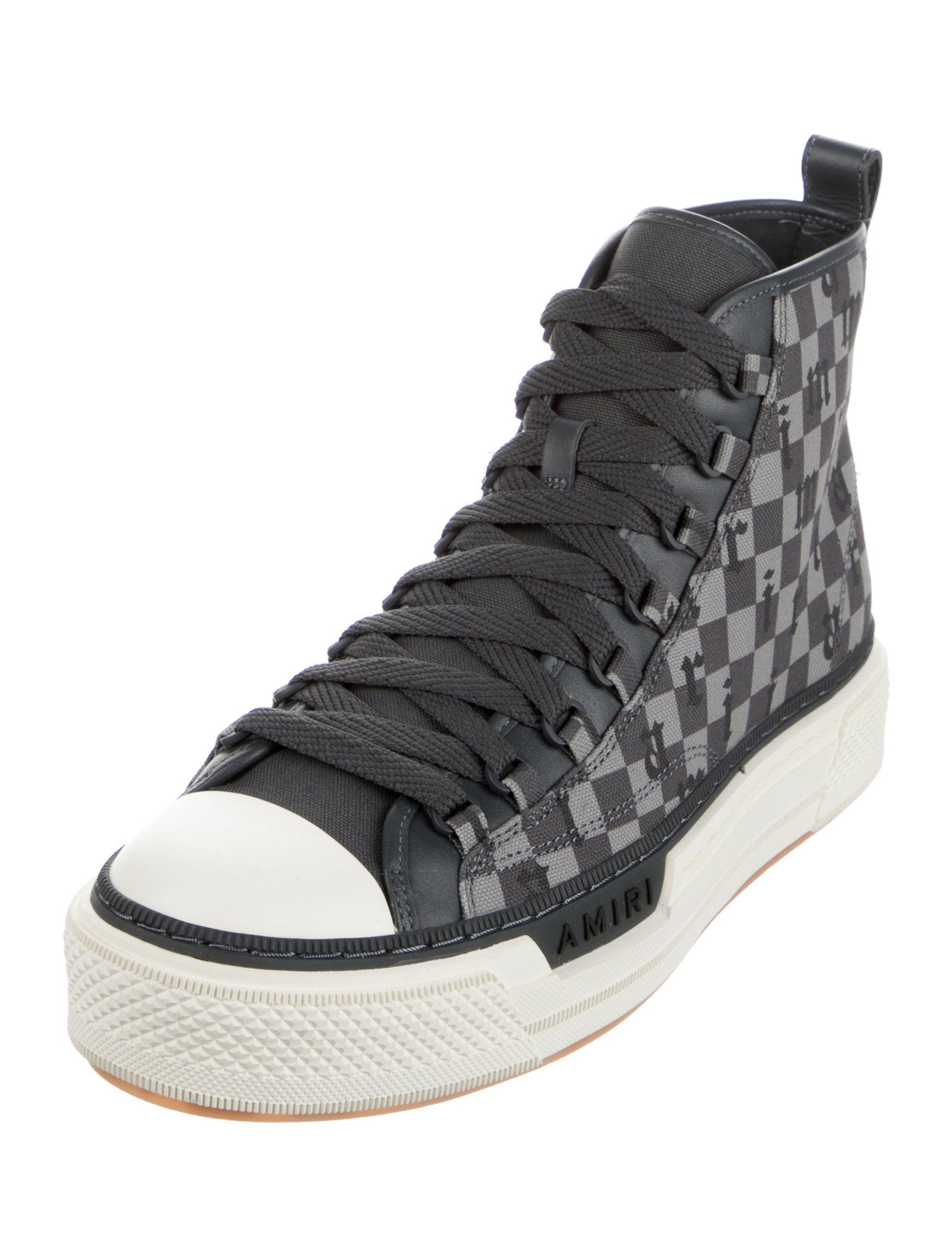 Amiri Plaid Print Sneakers