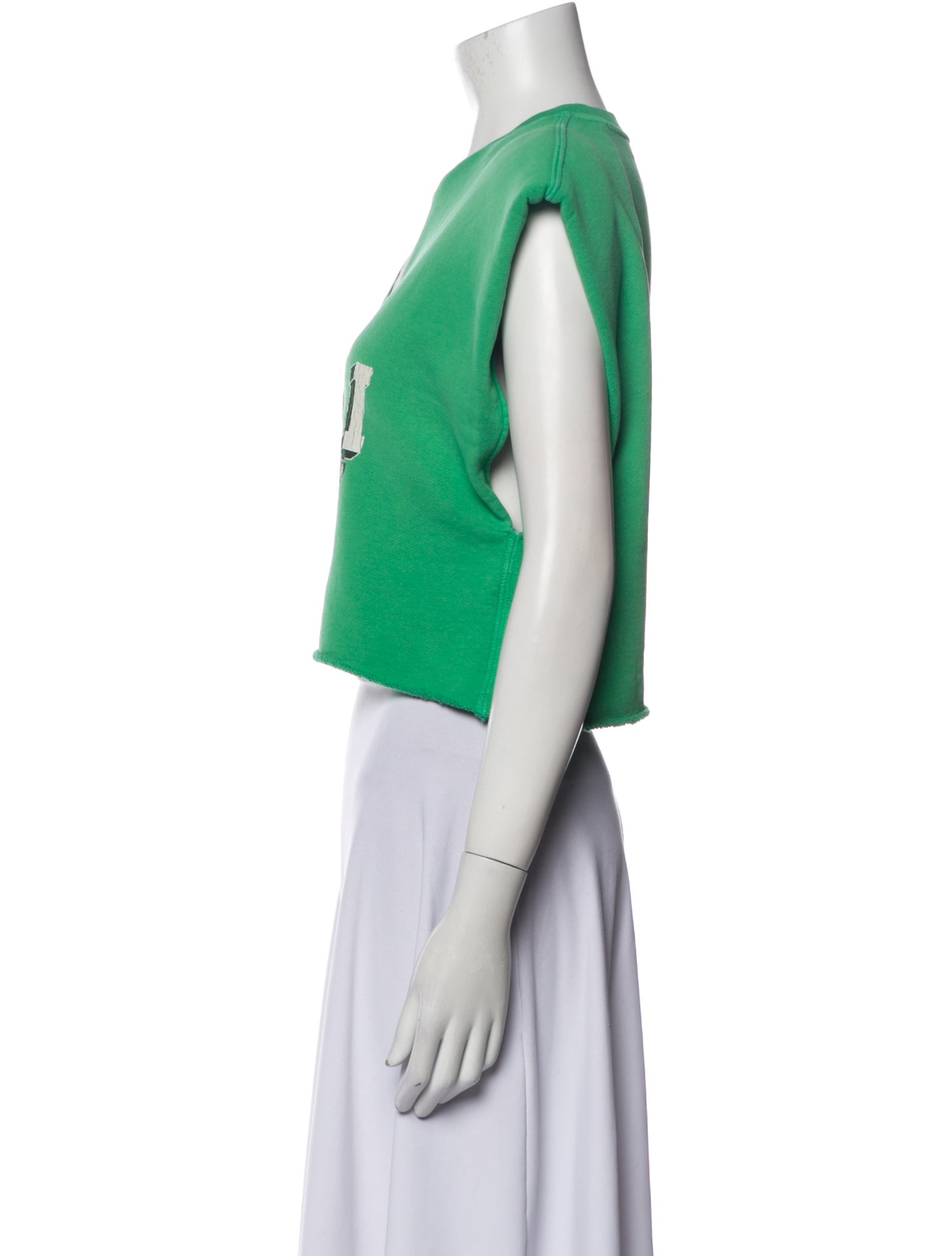 Amiri Graphic Print Crew Neck Crop Top