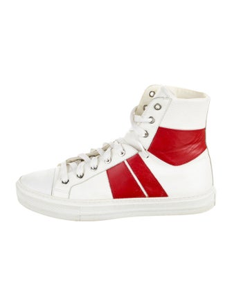 Amiri Leather Colorblock Pattern Sneakers