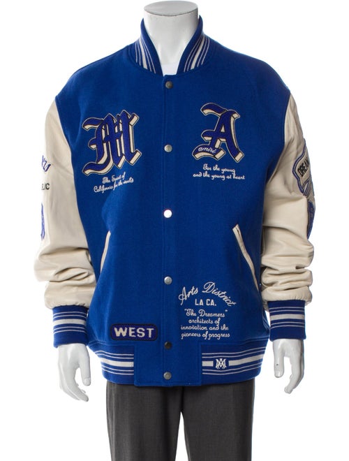Amiri Wool Graphic Print Varsity Jacket