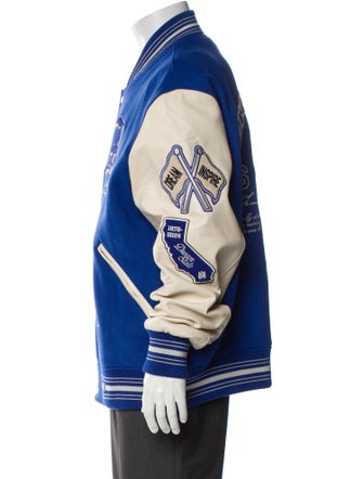 Amiri Wool Graphic Print Varsity Jacket