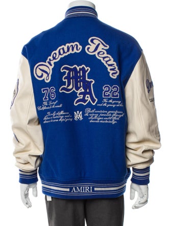 Amiri Wool Graphic Print Varsity Jacket