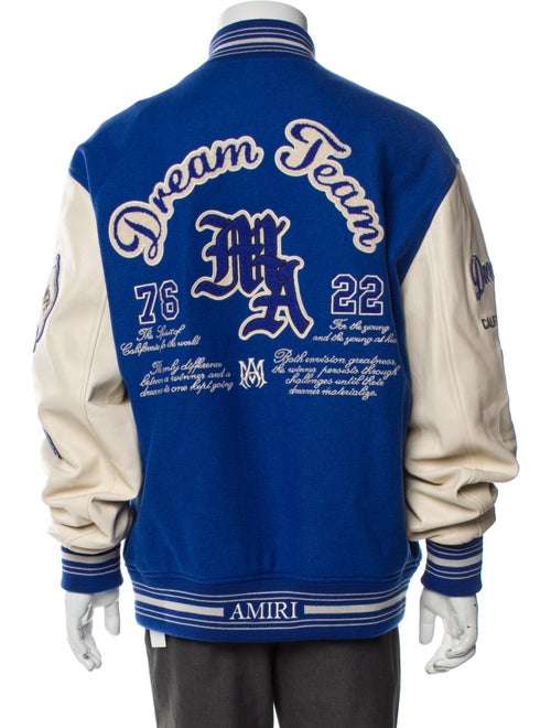 Amiri Wool Graphic Print Varsity Jacket