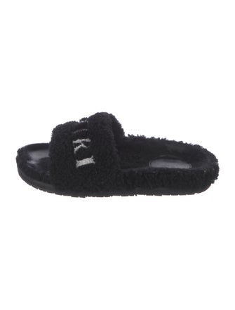 Amiri Wool Graphic Print Slides
