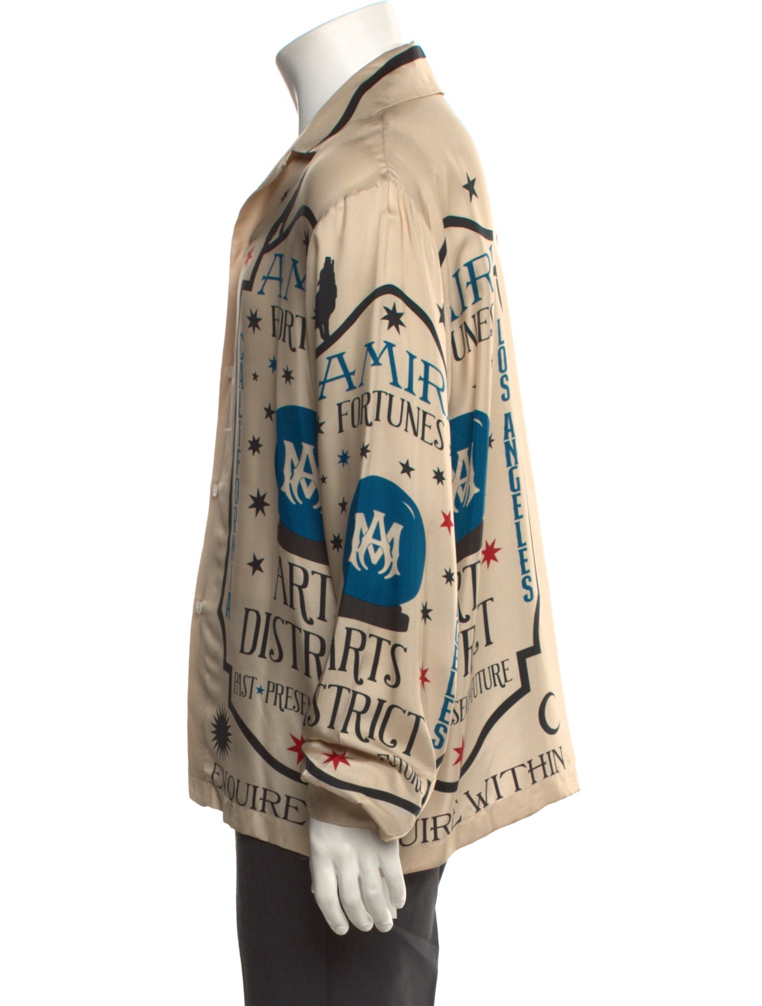 Amiri Silk Graphic Print Shirt