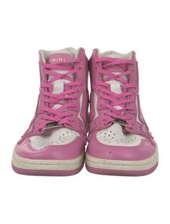 Amiri Leather Colorblock Pattern Sneakers