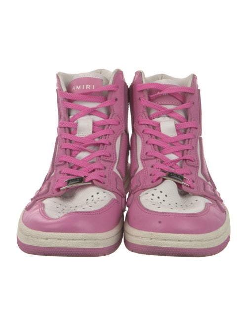 Amiri Leather Colorblock Pattern Sneakers