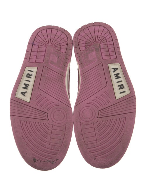 Amiri Leather Colorblock Pattern Sneakers