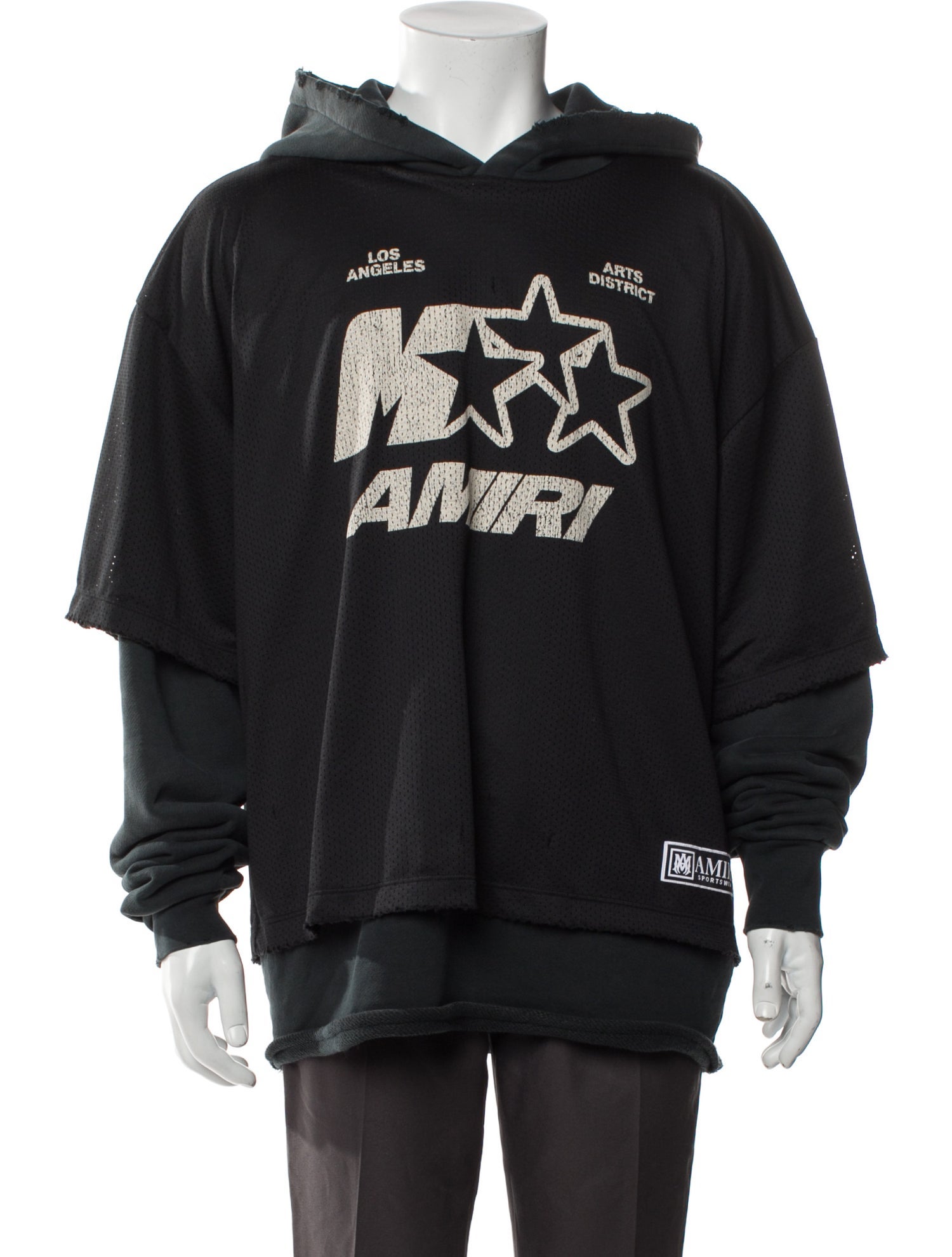 Amiri Graphic Print V-Neck Hoodie